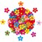 120pcs Felt Flowers Fabric Flower Embellishments for DIY Crafts Sewing Handcraft Decoration, 1.1 Inch, Assorted Colors